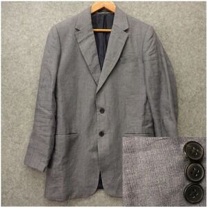 European Linen Sports Coat Mens 38R Slim Blue Italian Custom Jacket STUDIOSUITS